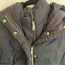 Cole Haan  Black Signature Shawl Hooded Bibbed Puffer Coat | S Photo 4