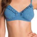 Vera Bradley  Shannon Chambray Ruffle Bikini Top in Medium Wash Blue Photo 0