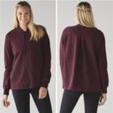 Lululemon  Maroon Pleat to Street Bomber jacket Photo 4