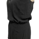 Babaton Aritzia Bramwell 100% Silk Black Smock Waist Dress Photo 5