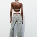 ZARA White Open Back Halter Top Photo 4