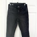 Gap  Denim Washed Black Vintage High Rise Slim Jeans Open Raw Ankle Hem 28 Short Photo 2