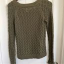 The Loft  by Ann Taylor olive semi sheer sweater women XS Photo 9