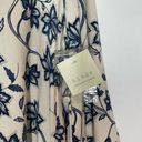 Hinge NEW  Ruffle Sleeve Blouse Womens SZ Small Beige Whisper Burnt Floral Casual Photo 8