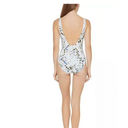 DKNY  SPLASH Peek-a-boo Twist Front Cutout Blue One-Piece Swimsuit US 12 NWT Photo 3