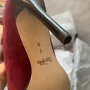 Coach  Lena burgundy Suede Leather Sexy Fun Open Toe Ankle Boots Booties [size 7] Photo 6