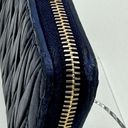 Miu Miu Navy Continental Leather Wallet Photo 6