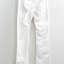 ZARA NEW  White High Waisted Flared Jeans Button Fly Frayed Hems Size 4 Photo 4