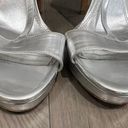 Ralph Lauren $650 Purple Collection T-strap Platform Silver  Heels Size 10 Photo 4