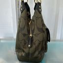 Coach  Vintage Campbell Signature Metallic Sparkle Tri-Compartment Hobo Bag EUC Photo 2