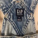 Gap  Distressed Denim Shortalls with Washwell overalls size medium Photo 7