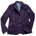 Eddie Bauer  Corduroy Velour Purple Blazer Sz 2 Photo 0