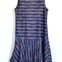 Maeve  byAnthropologie - Westwater Knit Chevron Blue Dress Drop Waist- Size Small Photo 4