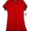 Polo Tail Tech Golf Coolmax Pique  Dress Athletic Collared Red Hot Black M NWT Photo 0