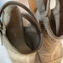 Unisa  Booties Shoes Sz 9 Tan Beige Faux Suede Heels Open Toe Slingback Sandal Photo 6