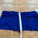 La Blanca NWT  Blue Shirred Samba Slit Skirted Bikini Swim Bottoms Size 8 Photo 7