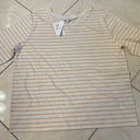 Vince New With Tags  T-shirt Size Large White Striped Photo 0