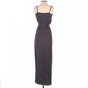 Everly  Maxi Dress Grey Sleeveless Ruffle V-Neck Faux Wrap Waist Tie Women’s XS Photo 1