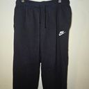 Nike  Jogger Womens Medium black Embroidered Swoosh Fleece Straight Leg Photo 0