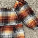 Versona Orange Plaid Babydoll Dress Photo 2