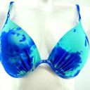 The Moon H2OH Women’s Blue Tie Dye Maui Molded Cup Bikini Swim Top XL Photo 2