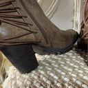 American Eagle  Outfitters Brown Lace Up Ankle Booties Boots 10M Photo 4