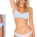 PilyQ New.  pink and blue color block full bottoms.  Medium Photo 1