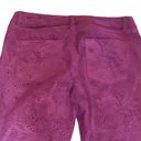 Elle Wine Paisley Print Corduroy Jeans Photo 3