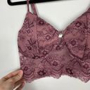 Bozzolo  Dark Mauve Floral Lace Bralette Photo 2