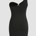 Cider  Black One Shoulder Cut Out Mini Dress Photo 1