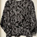 Day trip boho black blouse full zip size L Photo 2