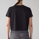 Lululemon Cates Crop Tee Black Size 2 Photo 1