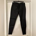 Harper NWT  (Francesca’s) Coated Black Skinny Jeans, zip pockets, ankle zip 10/30 Photo 1