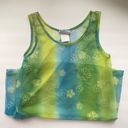 Bermuda Y2K vintage  Beachwear sheer flower power tank, size medium Photo 4