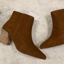 Kensie  Lyden Brown Cognac Suede Pointy Toe Ankle Bootie Heels NEW Photo 7