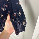 Stitch Fix  Beacon Navy Blue Floral Print Tab Sleeve Stretchy Top Size 1X Photo 4