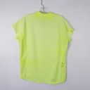 L.L.Bean  Cycling Shirt Womens Size XL Bright Yellow Short Sleeve Athletic 1/2 Zip Photo 1