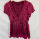 BCBGMAXAZRIA  Silk Babydoll Blouse Size Medium Photo 0