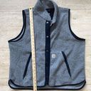 Carhartt  Vest Women XL 16-18 Gray Fleece Snap Front Vest Relaxed Drop Tail Photo 3