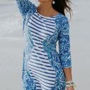 Lilly Pulitzer  Nila Brilliant Blue Moon Jellies Dress L Beach Resort Vacation Photo 0