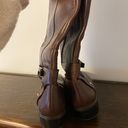 Ralph Lauren Tall Brown Boots With Gold Buckles Photo 5