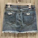 superdown NWT  Denim Mini Skirt Raw Hem Distressed Photo 4