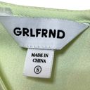 GRLFRND  Aaryn Top Mint Green Cropped Long Sleeves Wrap Around Tie Women’s Size S Photo 6