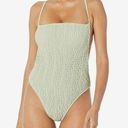 Charlie Holiday  Shirree Textured Mint Gina One Piece Strappy Back Photo 0