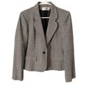 Evan Picone Evan-Picone Women's Black White Houndstooth Tweed Blazer Jacket M Work wear City Photo 0