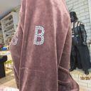 BCBG Maxazria Med Velour Track Jacket Brown Y2K Rhinestone Full Zip Photo 2