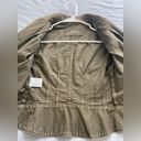 Gap  Women's Denim Jacket Brown Olive Zip Collared Short Peplum Bohemian Photo 7