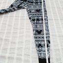 Disney  Womens Mickey Mouse Snowflake Fleece Pajama Set Size X-Small Grey Black Photo 10
