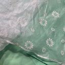 Daisy Vintage  Maxi Dress Flutter sleeve overlay Green pearl white fairy tale Photo 10