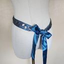 American Eagle Vintage! Blue Sequin Ribbon Belt Photo 0